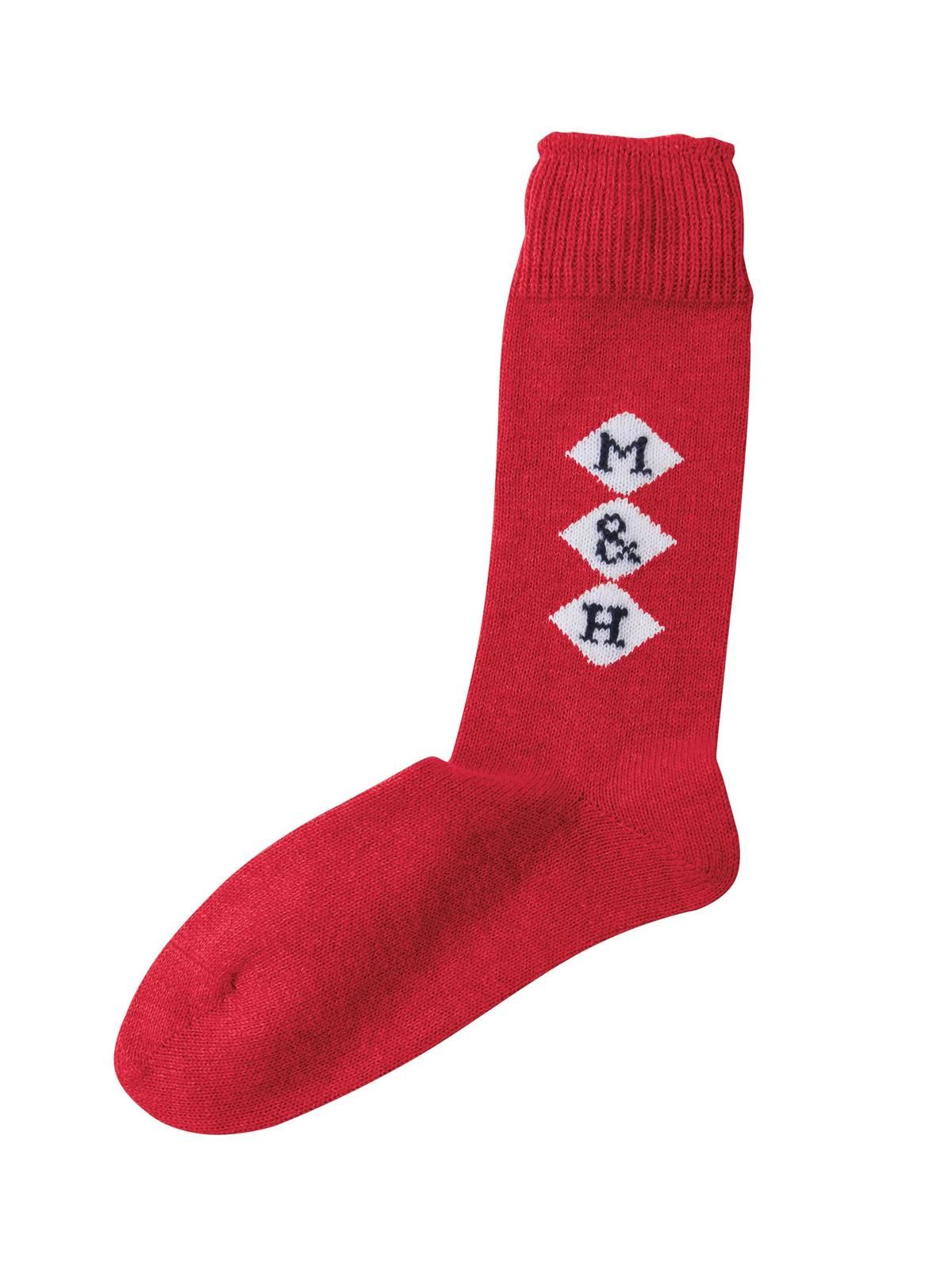 Men's Handmade Monogrammed Cashmere Socks