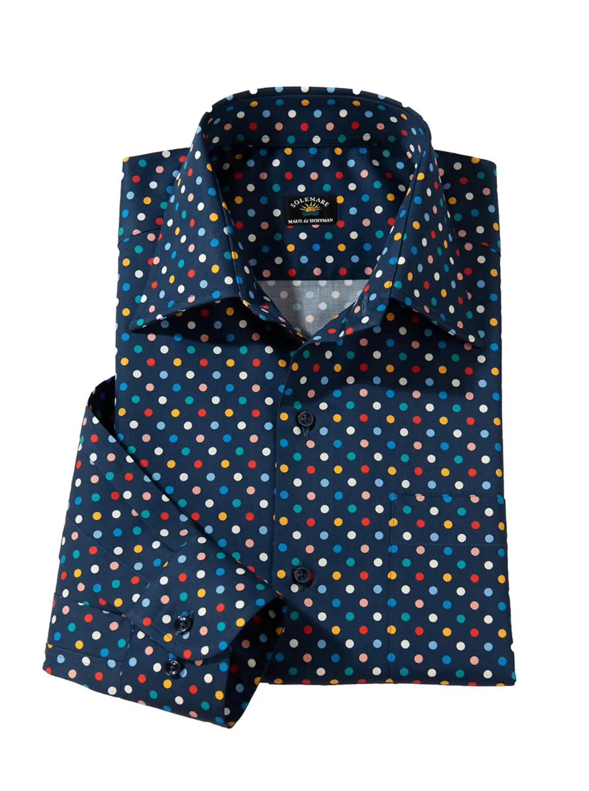 Marcello Dot Sport Shirt, Navy Blue, 100% Cotton, Extra Large Marcello Dot Sport Shirt, Navy Blue, 100% Cotton, Extra Large