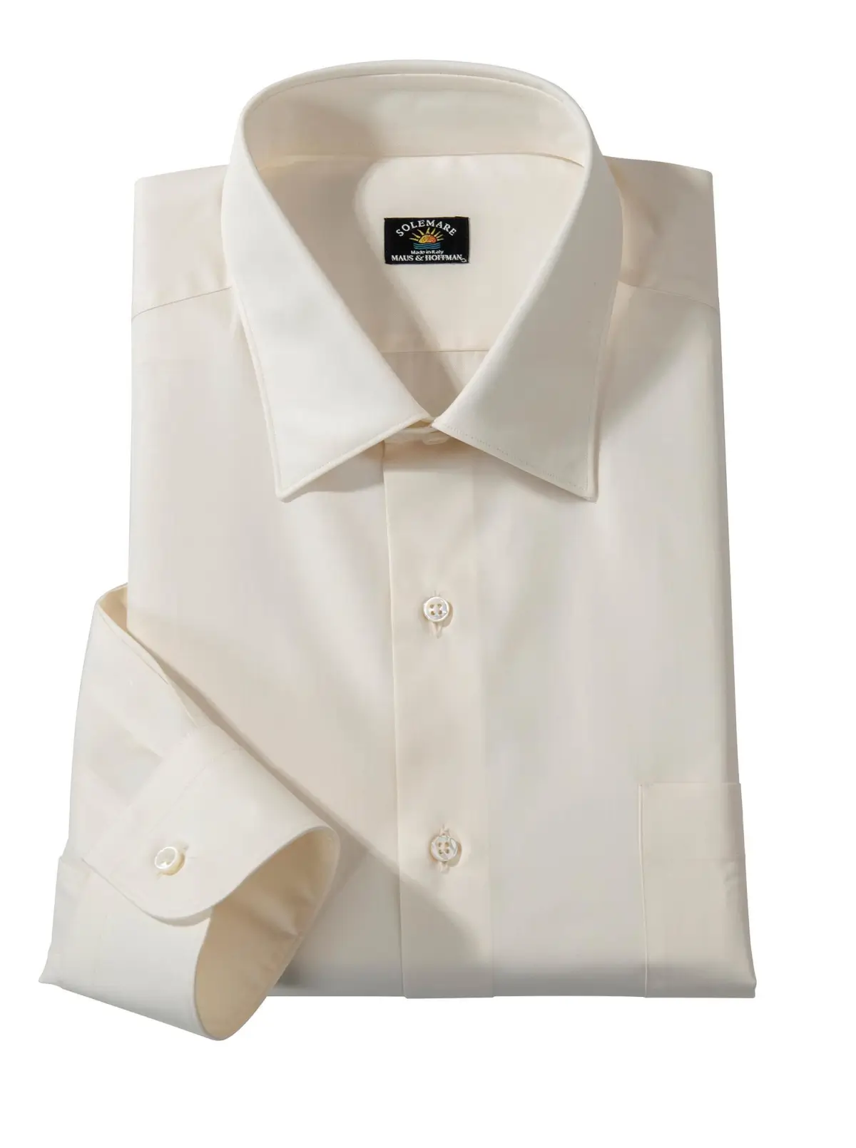 twill dress shirt White Contrast French cuffs (cuff links not included) Solemare Stresa Twill Dress Shirts,