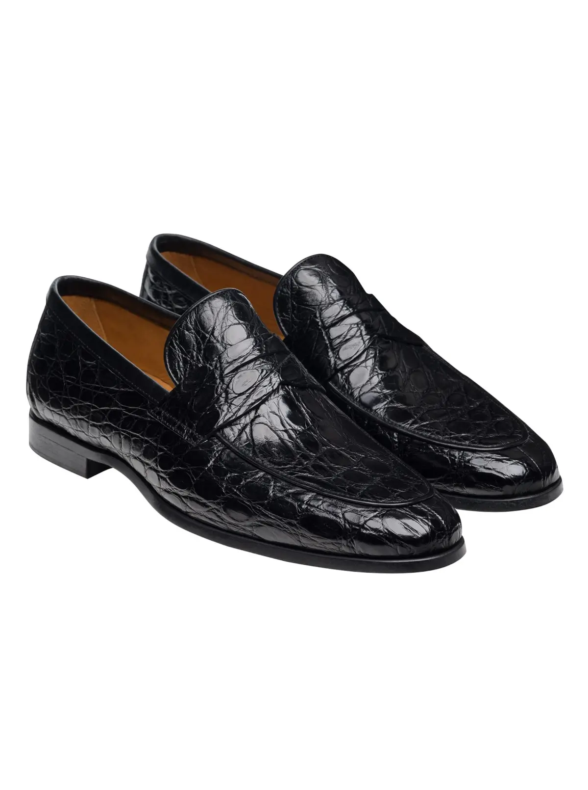 Magnanni black Leather Slip-On Loafers‎ Mens 9.5 Duerro Men main image 4