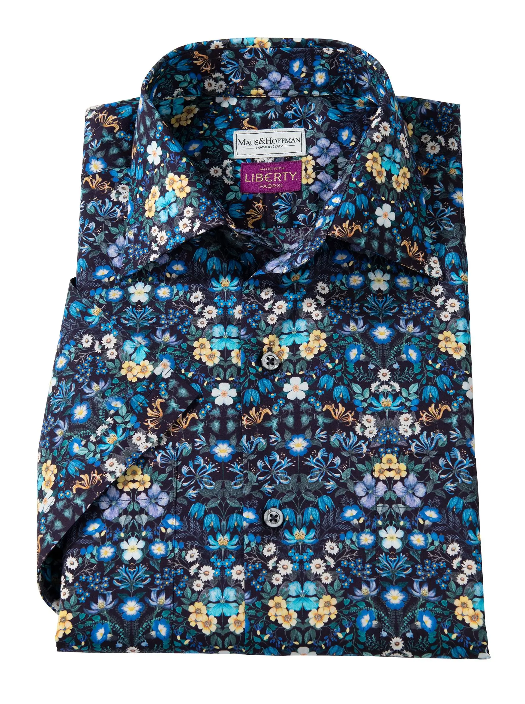 Floral Liberty Print Short-Sleeve Shirt | Maus & Hoffman