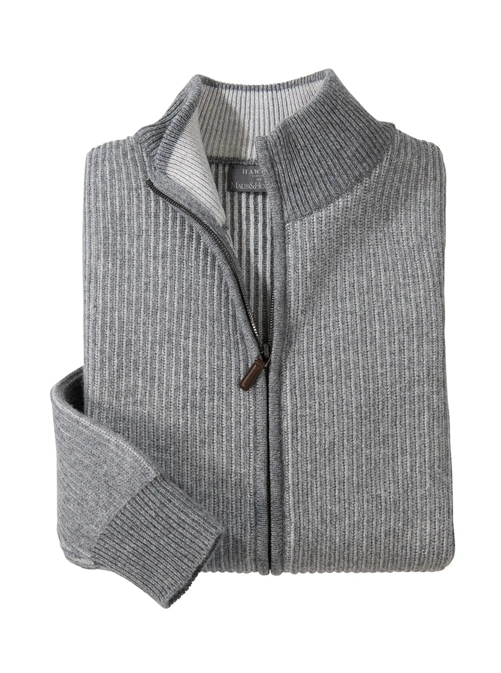 Kirkwynd Cashmere Ribbed Zip Cardigan | Maus & Hoffman