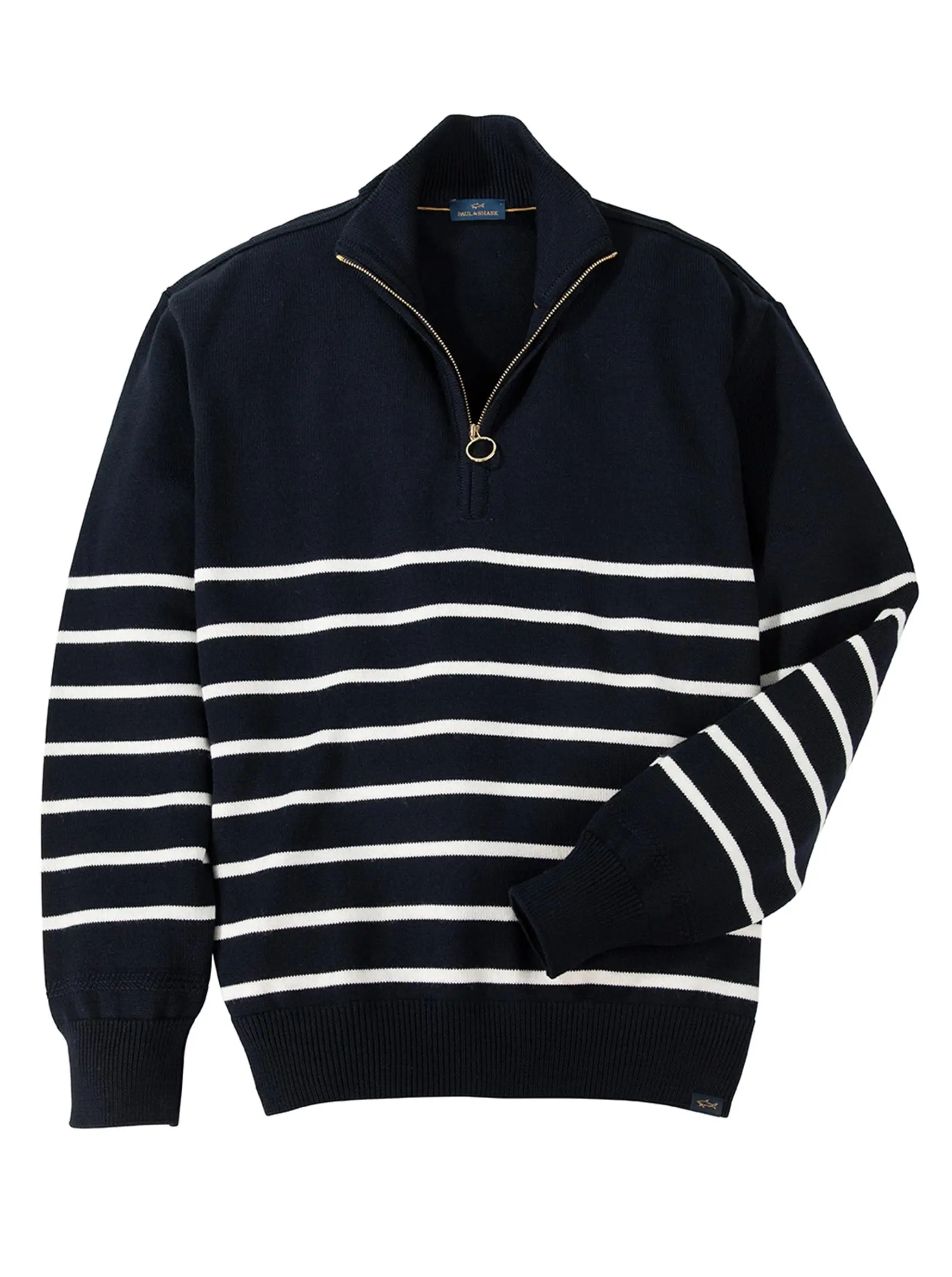 Wool Stripe Quarter-Zip by Paul & Shark | Maus & Hoffman