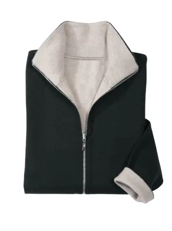 Reversible Cashmere Zip Cardigans - Image 5