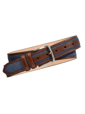 Cotton/Calfskin Belts - 2