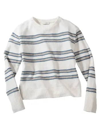 Stripe Linen Crewneck - 3