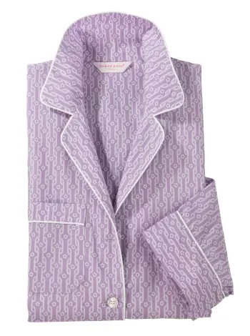 Derek Rose Pajama Sets-Lilac Print - 2