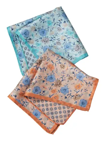 Due Silk Pocket Squares - 2