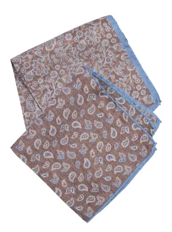 Floral/Paisley Reversible Pocket Square - 2