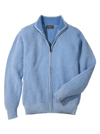 Kirkwynd Cashmere Ribbed Zip Cardigans - 2