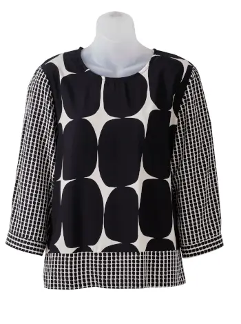 Vittoria Black and White Blouse - 3