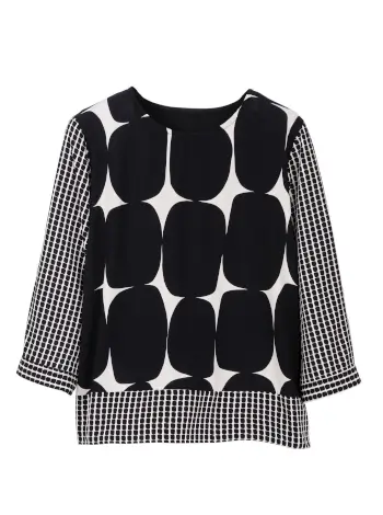 Vittoria Black and White Blouse - Image 2