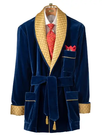 Lusso Velvet Smoking Jacket - Image 2