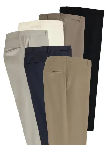 Plain-Front Slacks - 9