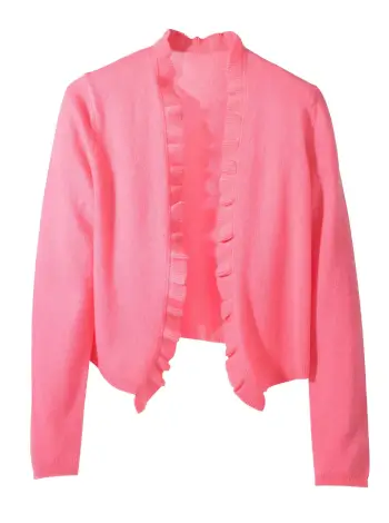 Ruffled Cashmere Open Cardigan - Image 3