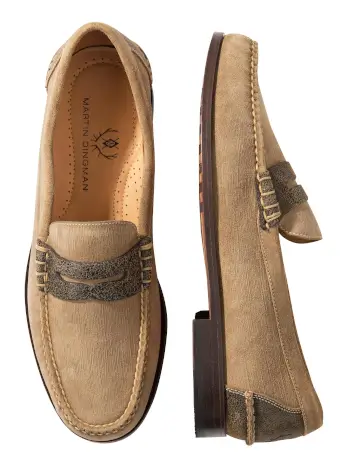 Suede All-American Penny Loafers by Martin Dingman - Image 2