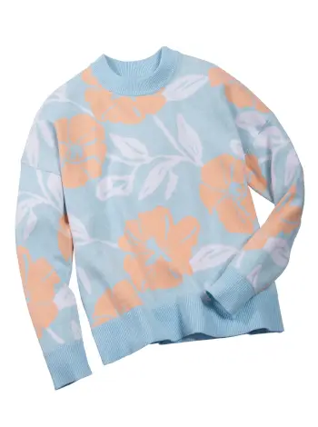 Super Soft Cotton Floral Crewneck - 2