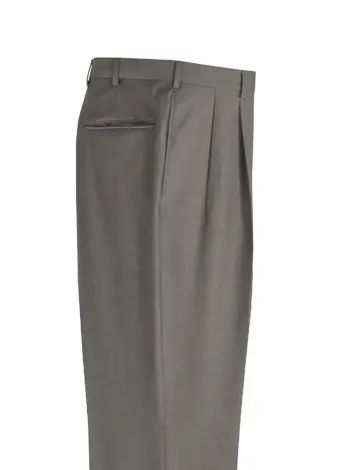 Tropical-Weight Pleated Gabardine Slacks - 4