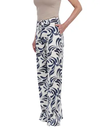 Valeria Stretch Cotton Print Pants - 2