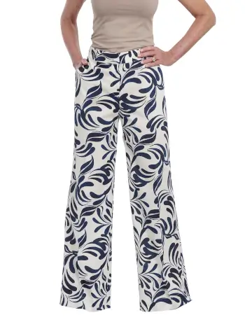 Valeria Stretch Cotton Print Pants - 5