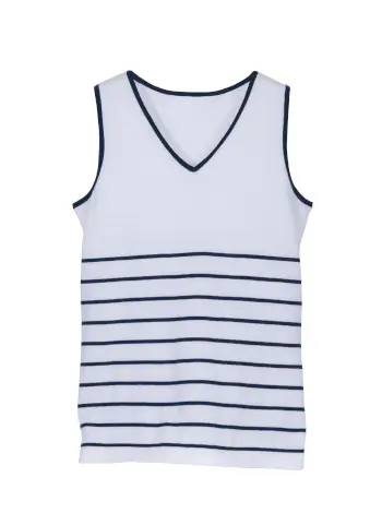 Striped V-Neck Shell - 3