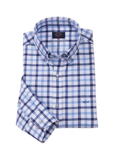 Blue Check Sport Shirt from the Paul & Shark Silver Collection