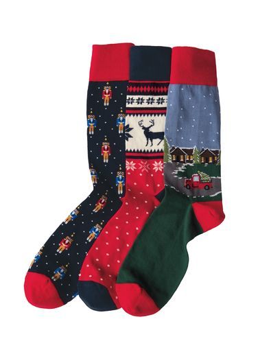 Box Of 3 Holiday Socks