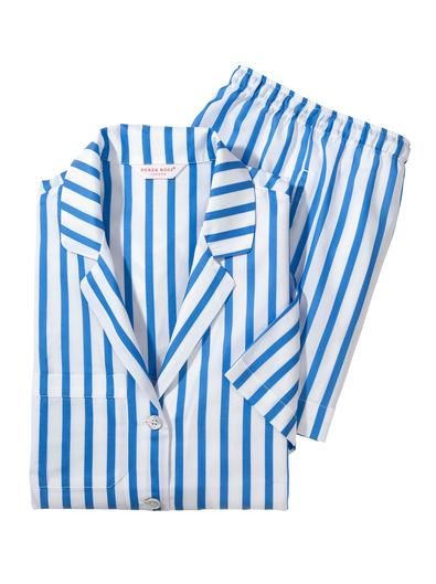Capri Shortie Stripe Pajama Set by Derek Rose
