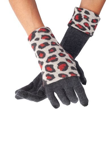 Cashmere Animal Print Gloves