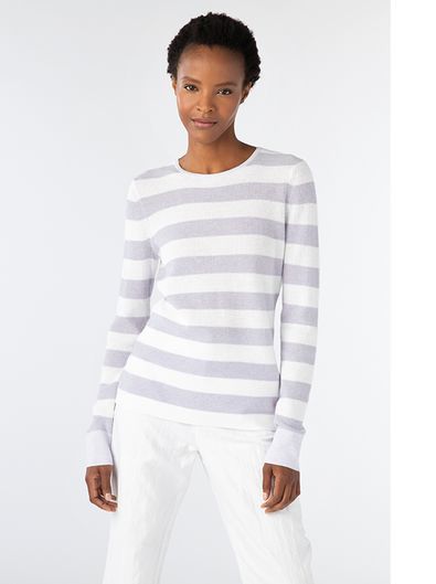 Cotton/Cashmere Stripe Pullover