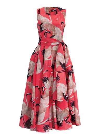 Flamingo Print Dress by Samantha Sung