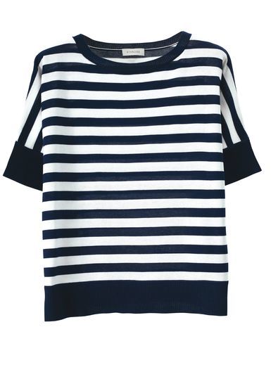 Nautical Stripe Cotton Pullover 