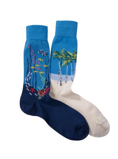 Palms by the Sea Socks