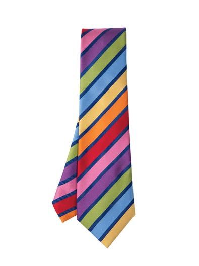 Raso Riga 8-Color Stripe Tie
