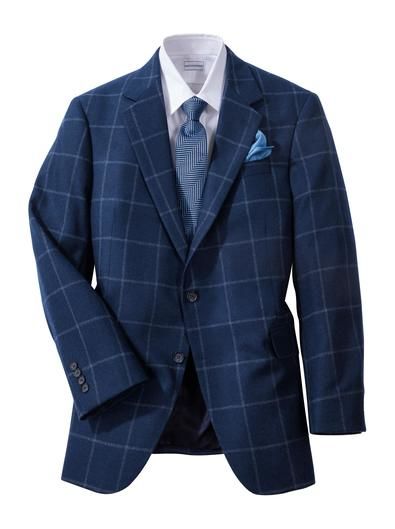Spencer Cashmere Windowpane Sport Jacket