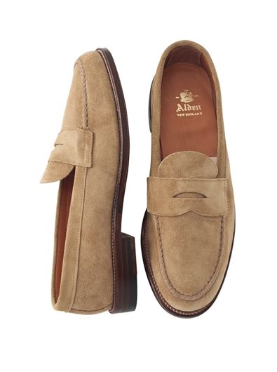 Suede Penny Moccasin by Alden