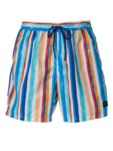 Watercolor Stripe Swimsuit Trunks by Paul & Shark