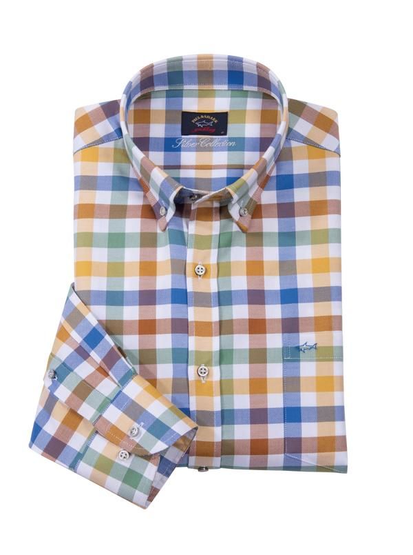 Block Check Sport Shirt from the Paul & Shark Silver Collection - Main View