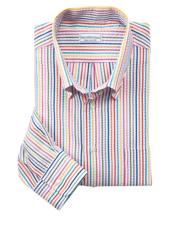 Captiva Seersucker Stripe Shirt - Main View