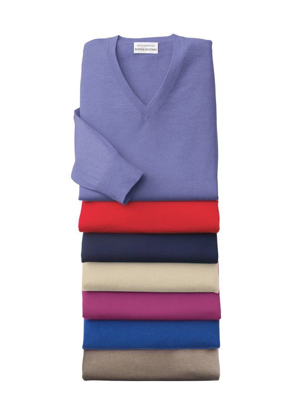 Cashmere and Silk V-Neck Sweater - Main View
