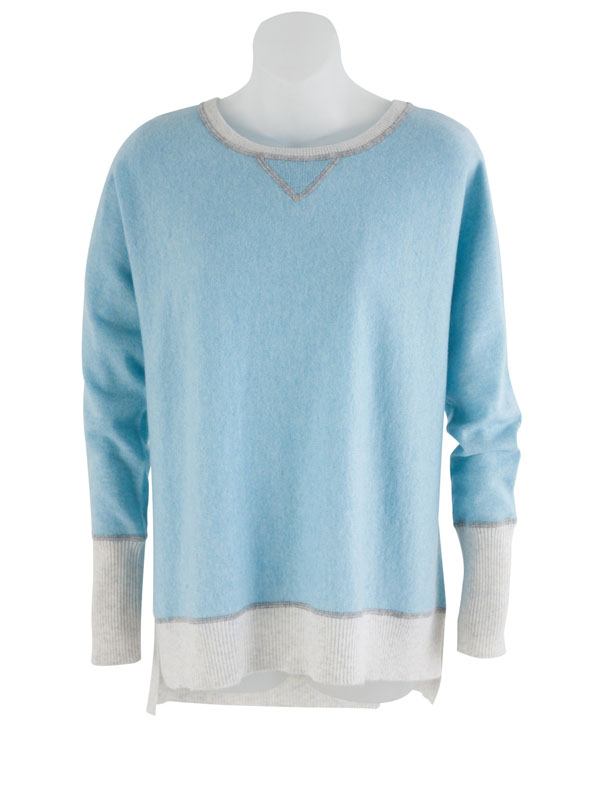 Cashmere Color Block Sweatshirt - Main View