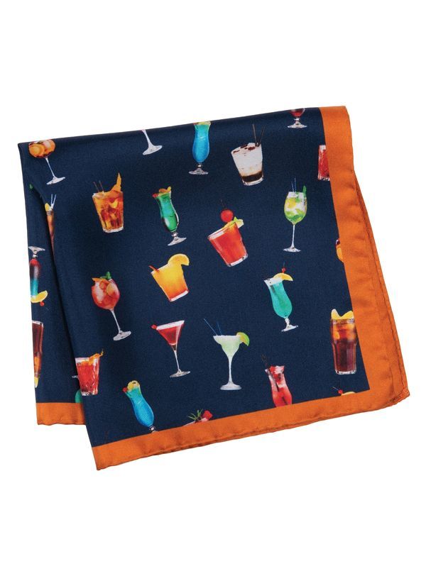 Cocktails in Color Pocket Square - Main View