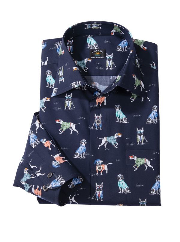 Cool Canines Print Sport Shirt - Main View