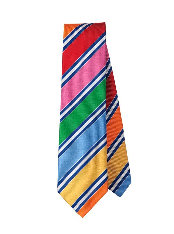 Eight Color Stripe Tie - Main View