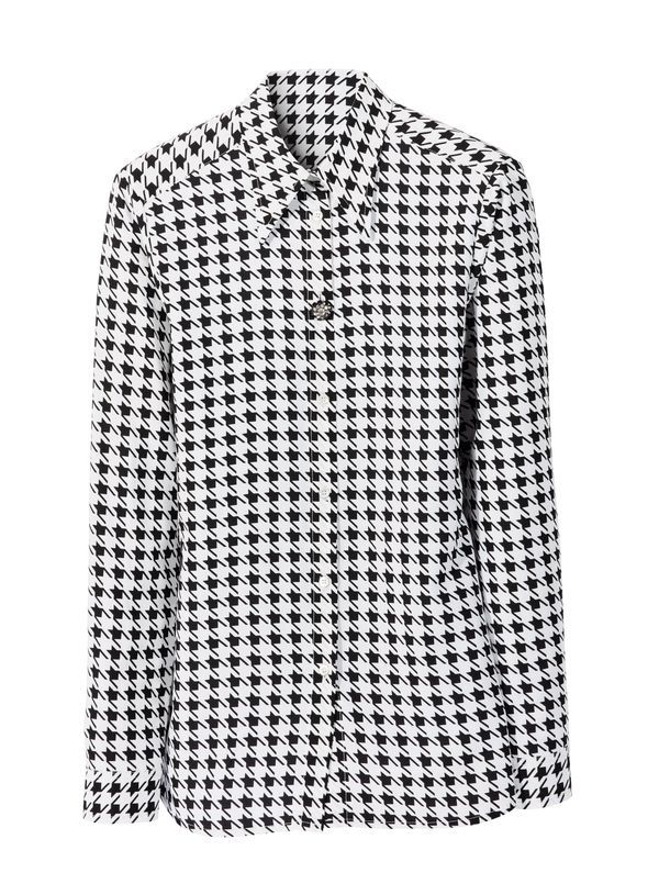 Franca Houndstooth Print Blouse - Main View
