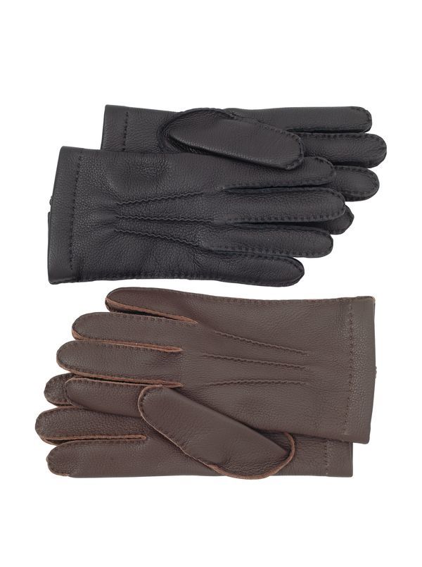 Italian Cashmere-Lined Deerskin Gloves - Main View