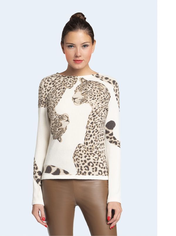 Leopardo Intarsia Cashmere Sweater - Main View