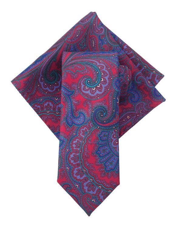 Lusso Paisley Tie and Handkerchief Set - Main View