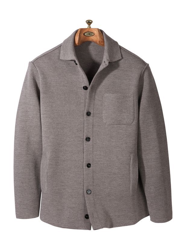 Dario Merino Wool DoubleKnit Sweater Jacket