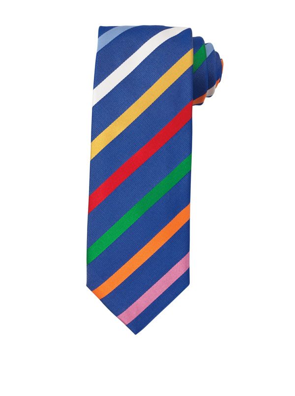 Multi Stripe 8 Color Tie - Main View